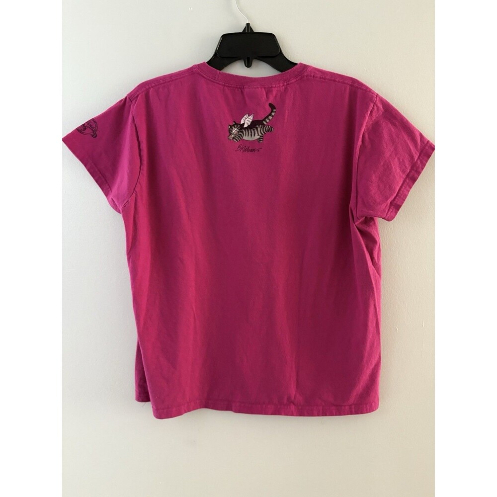 Crazy Shirts Shirt Size XL Magenta Pink Dancing Cats Fun Angel Forest - Picture 6 of 16